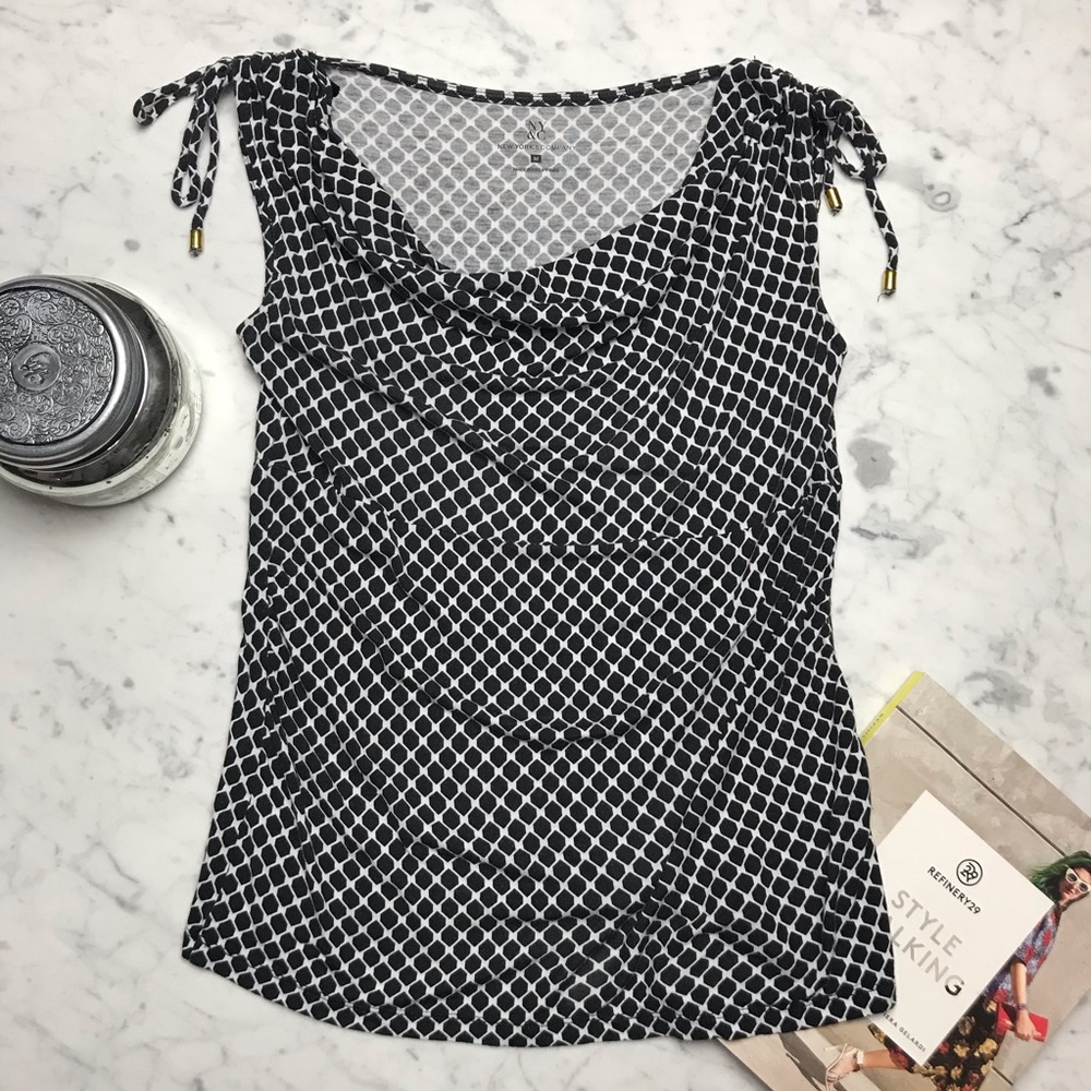 NY&C New York & Company Black Printed Tank Top